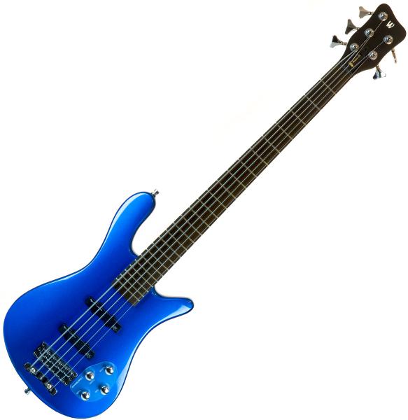 Warwick Rockbass Streamer LX 5 String +Bag - blue metallic Solid body  electric bass