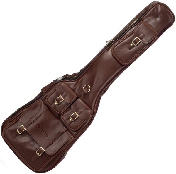 Deluxe Leather Electric Bass Bag - Medium Brown Housse basse