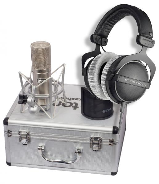 Kashmir + Beyerdynamic DT 770 PRO 80 OHMS Pack de micrófonos con soporte  X-tone