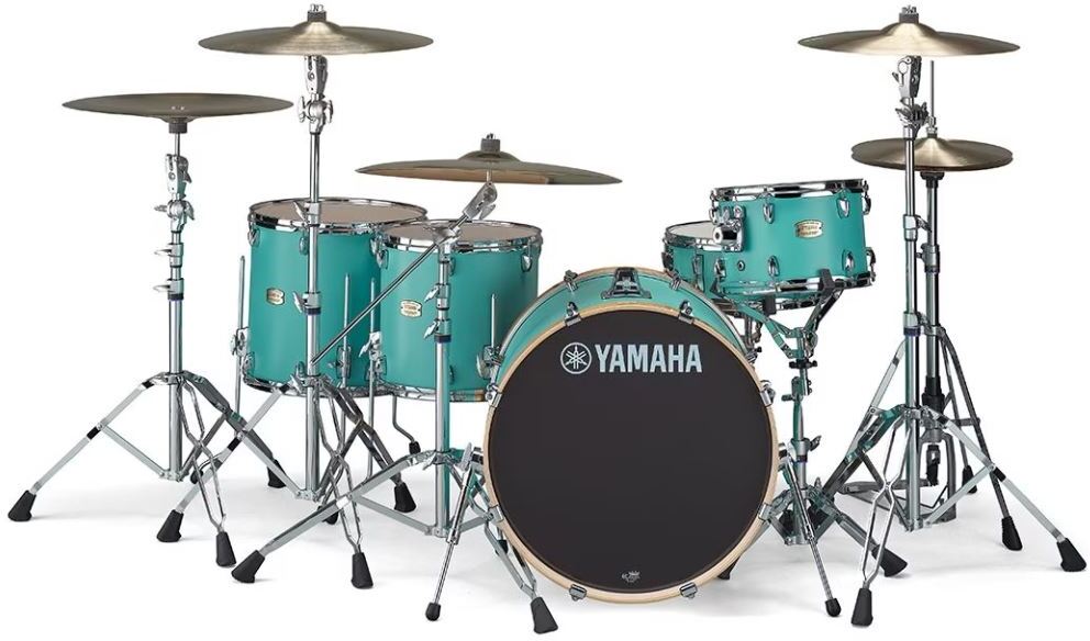 Yamaha Sbp0f4h Stage Custom - 4 FÛts - Matte Surf Green - Batterie Acoustique Stage - Main picture